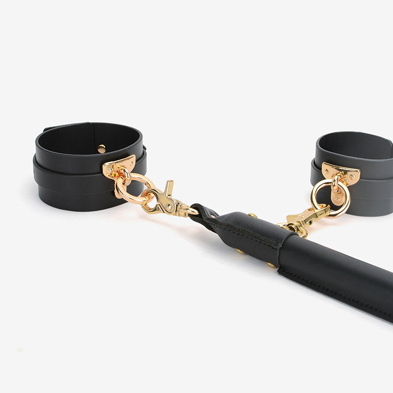 SM Leather Leg Splitter Punishment Flirting Leg Spreading Torture Instrument Bondage Bondage One Word Confinement Handcuffs Sex Toy Props